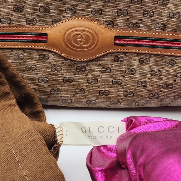 Gucci Rare Micro GG Clutch Web, RARE, Vintage + Dust Bag - Picture 14 of 17